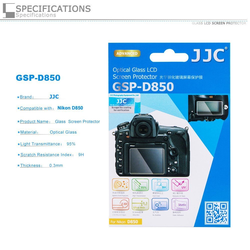 JJC Pellicola Protettiva In Policarbonato Per Schermo LCD Nikon D810, Confezione Da 2, Modello LCP-D810
