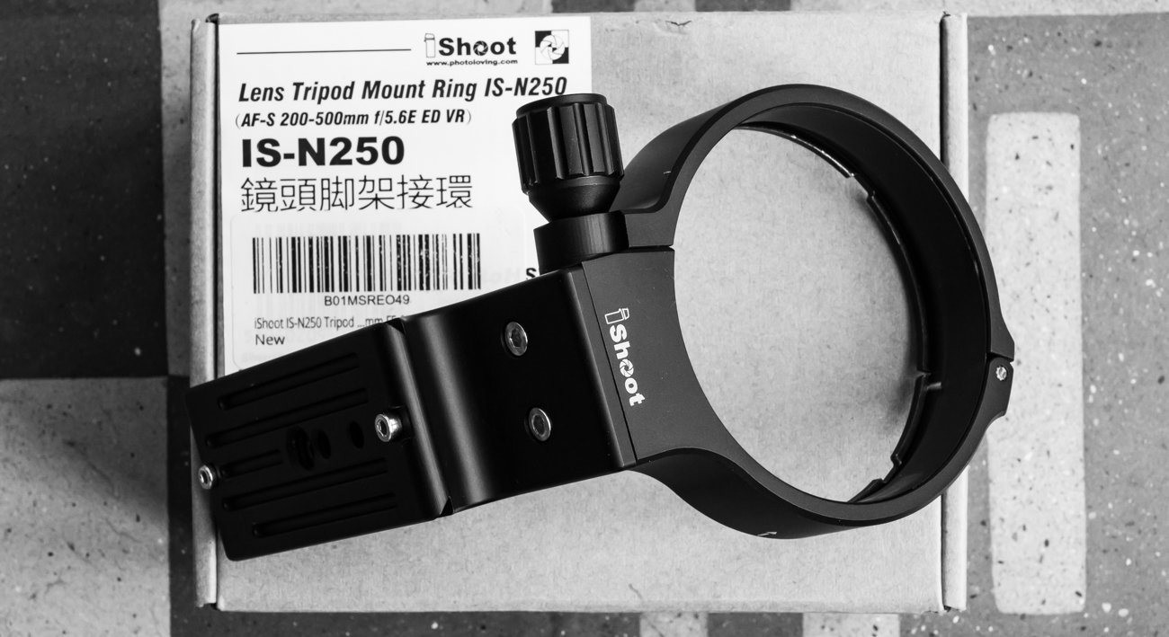 Maggiori informazioni su "iShoot IS-N250 staffa Arca-style  per Nikon 200-500"