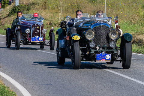 Bentley 8 Litre Speed Six Le-Mans del 1932 e Fiat 508 S del 1935