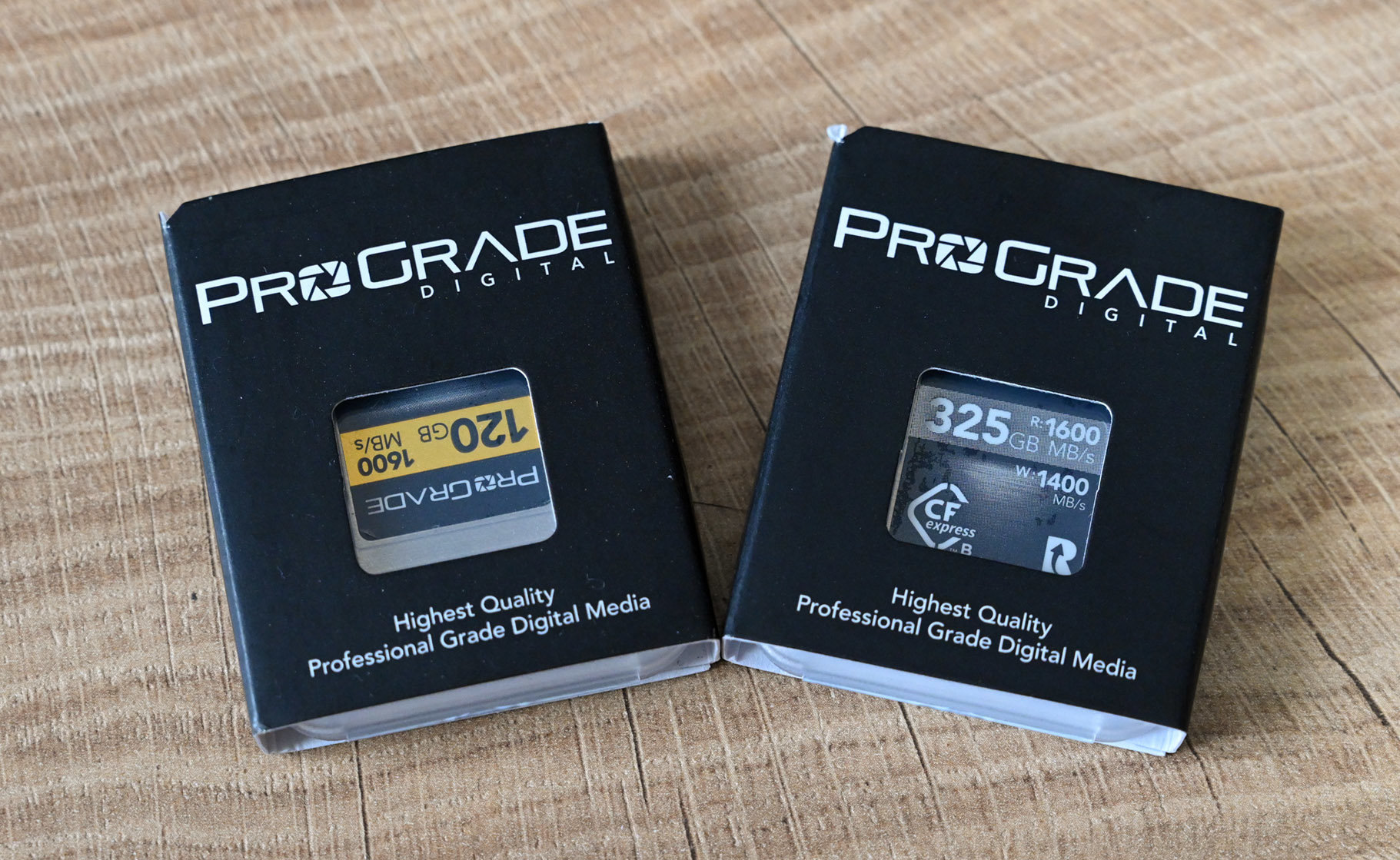 Maggiori informazioni su "ProGrade Digital CFexpress : 325 GB Cobalt VS 120 GB Gold"