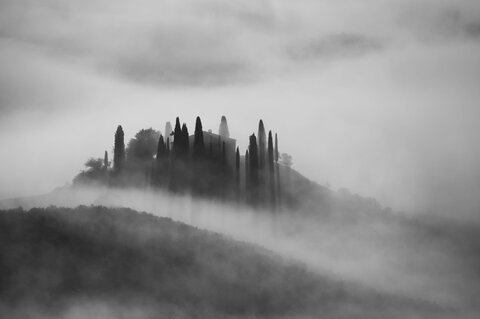 Le nebbie in val d'Orcia