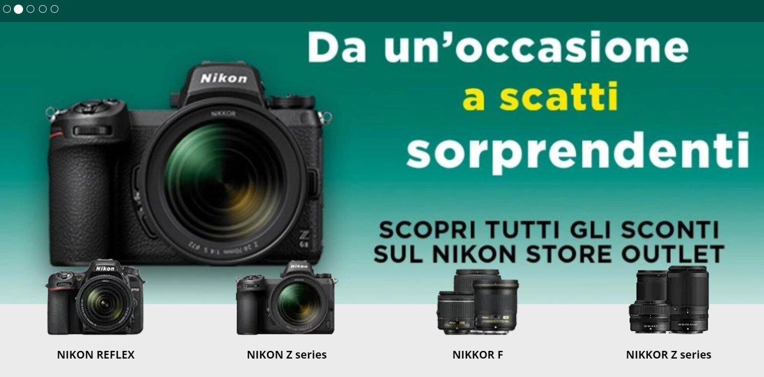 Maggiori informazioni su "Sconto ulteriore su occasioni in outlet su Nikonstore.it"